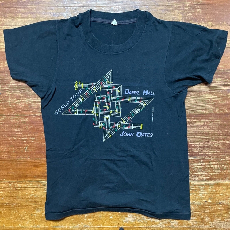 Vintage 80’s Daryl Hall and John Oates World Tour Concert T Shirt Medium
