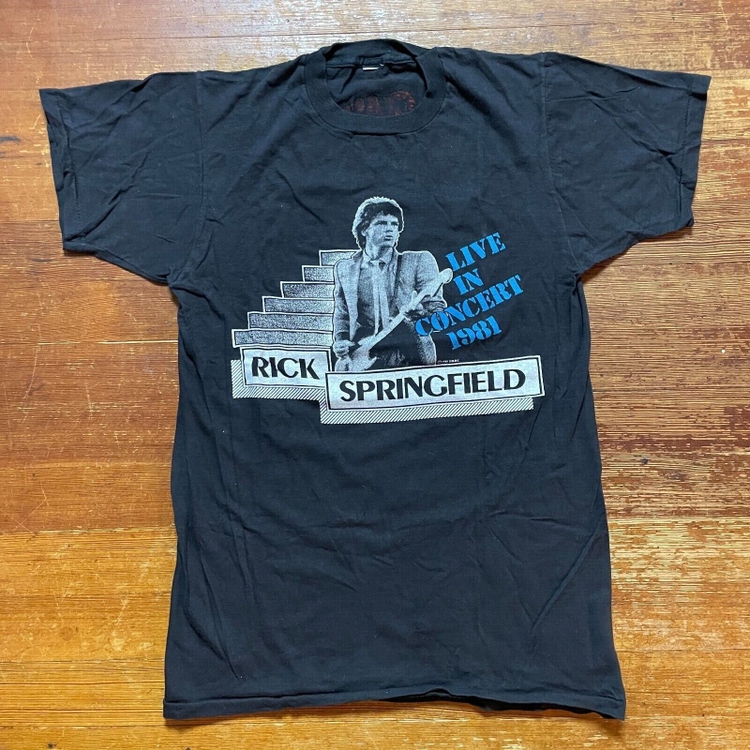 Vintage 80’s Rick Springfield Live in Concert 1981 Working Class Dog T-Shirt