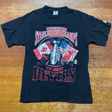 Vintage Starter 1995 NHL Stanley Cup Champs New Jersey Devils T Shirt Medium