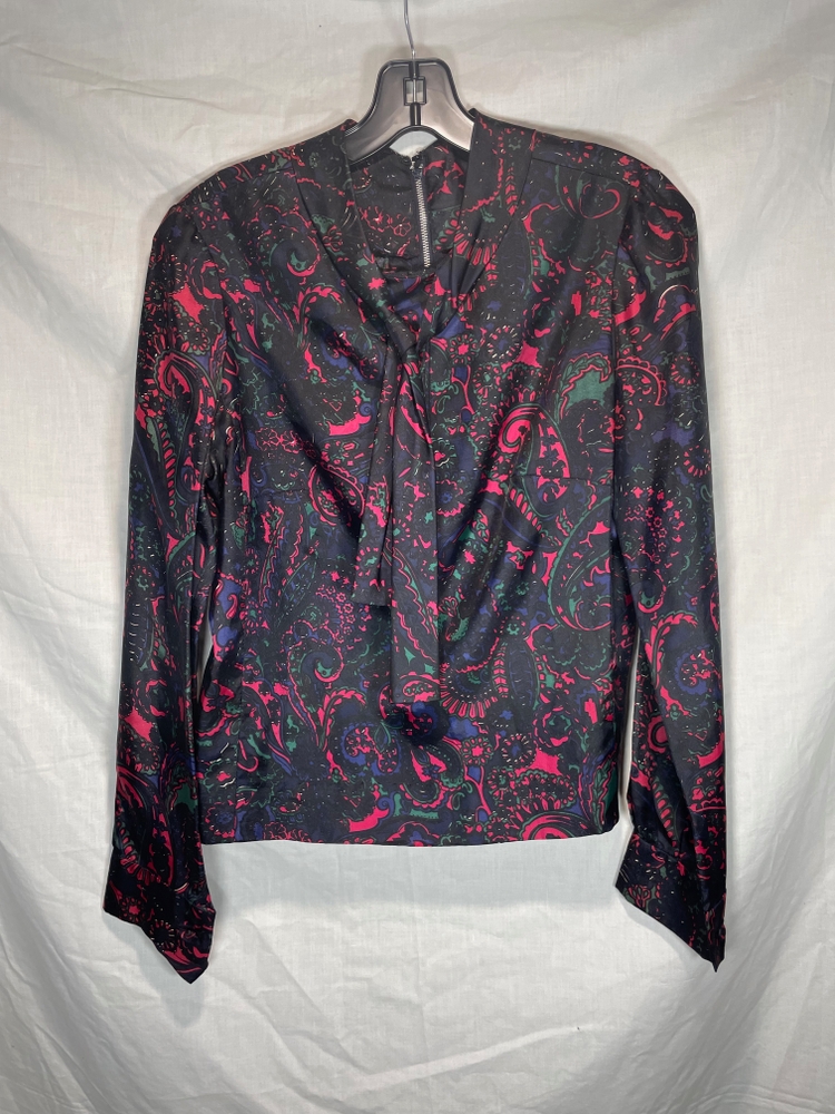 40s Vintage Black shirt with pink and blue design